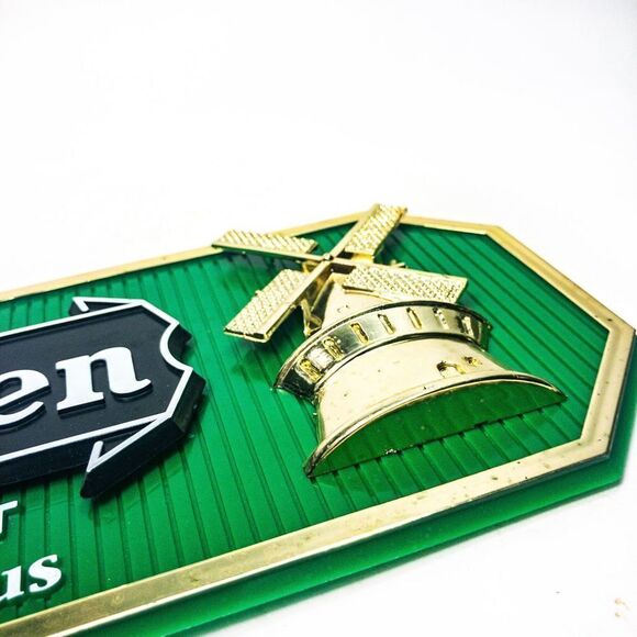 3D Plastic Imported Heineken On Draught Tastes Tremendous Wall Sign - Picture 3 of 8